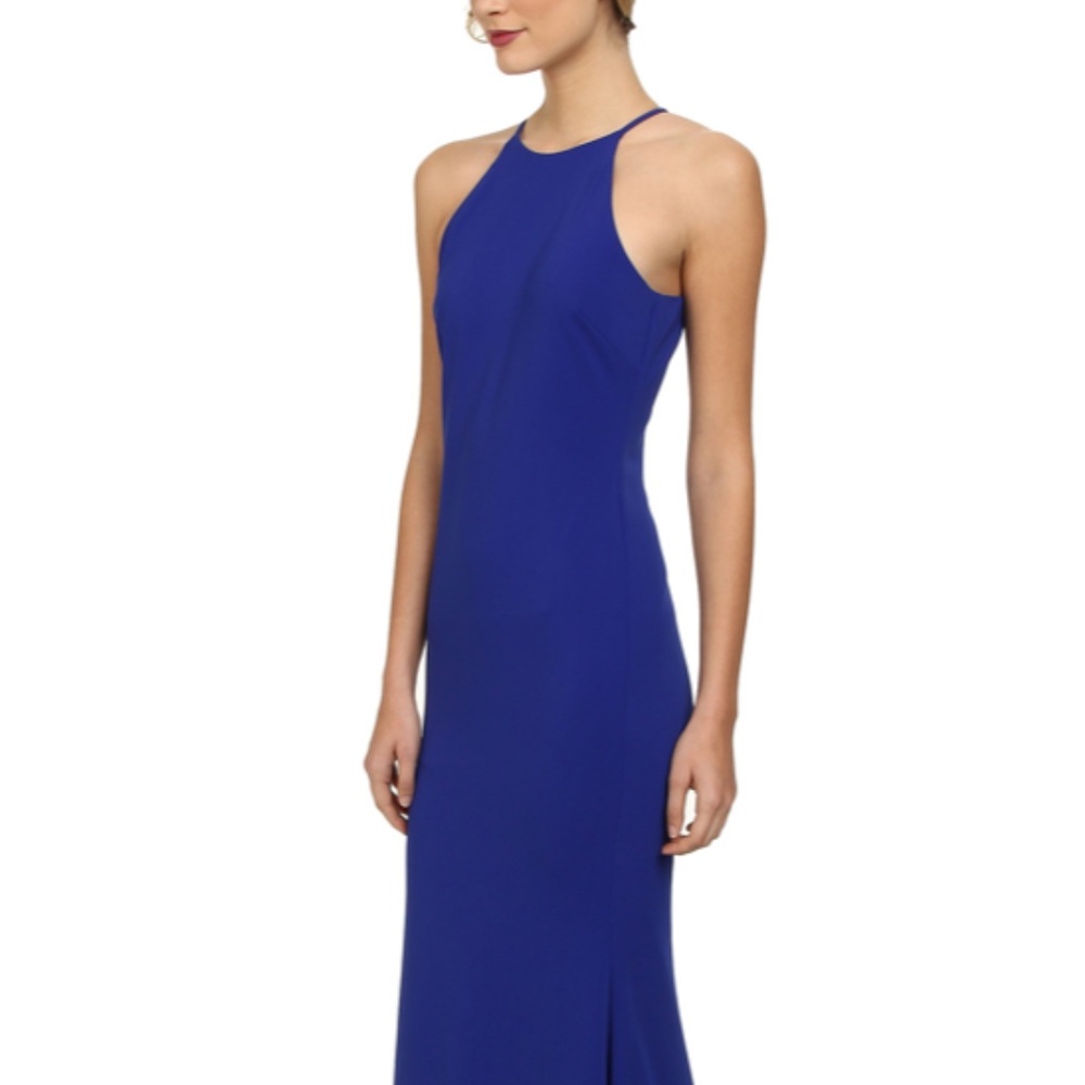 Badgley Mischa cobalt halter dress sz 14